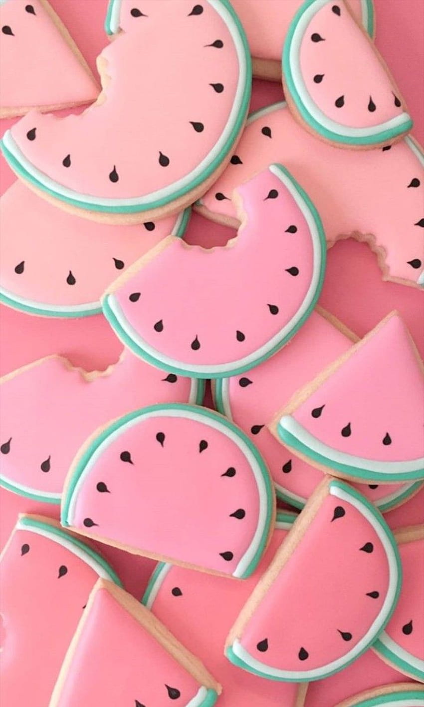 Ästhetische süße Kawaii Wassermelone, Wassermelonenästhetik HD-Handy-Hintergrundbild