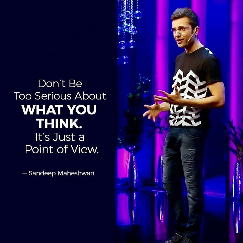 Sandeep Maheshwari Quotes About Point Of View HD phone wallpaper