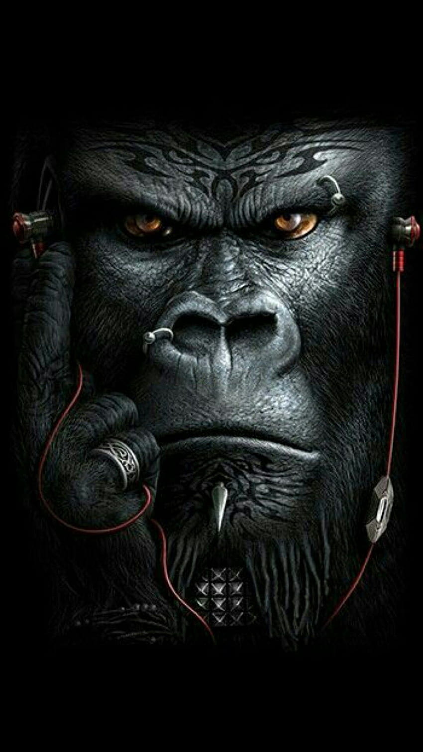 Gorilla iPhone กอริลลาโกรธ วอลล์เปเปอร์โทรศัพท์ HD