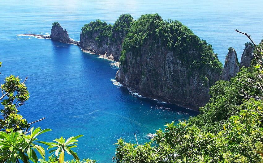 Samoa Amerykańskie w kraju USA Cudowna wyspa Tapeta HD