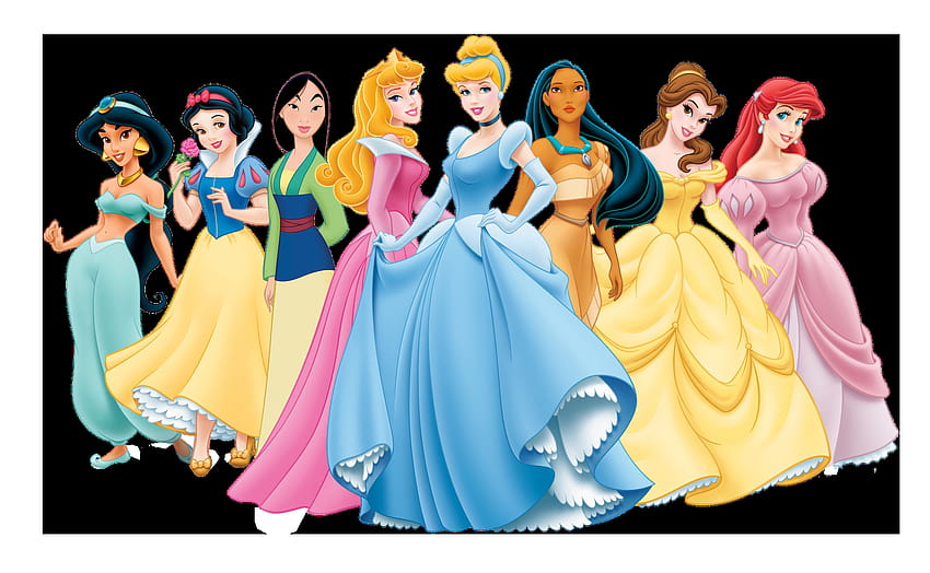 Alle Disney-Prinzessinnen-PNG-Karikaturen, Prinzessinnen-Karikaturen HD-Hintergrundbild