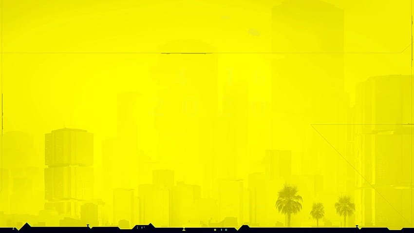 사이버펑크 2077 노란색 일반 배경, 사이버펑크 노란색 HD 월페이퍼