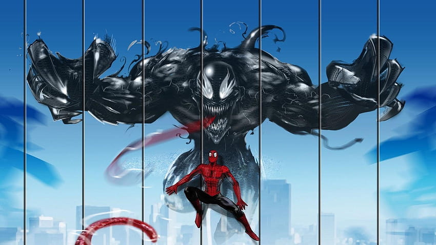 Spiderman Vs Venom Marvel, hombre araña multiverso fondo de pantalla