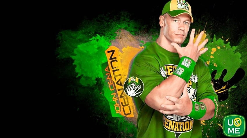 WWE John Cena NUEVO 2012 Con Link, john cena never give up green fondo de pantalla