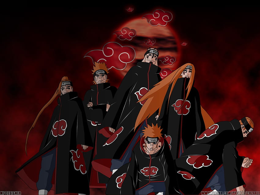 Nuvens Naruto: Shippuden Akatsuki, logo akatsuki papel de parede