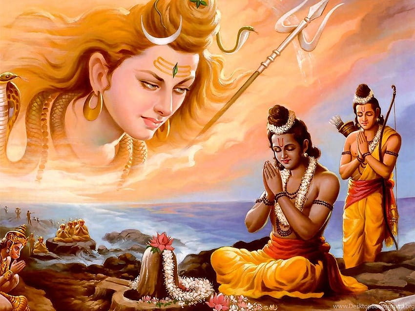 Lord Shri Ram Chandra Ji Shiva Ramayana Pełna dla ... Tła Tapeta HD