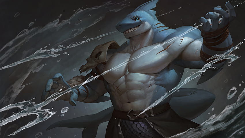 Shark, Trident, Warrior, Art, Shark Games HD Wallpaper | Pxfuel