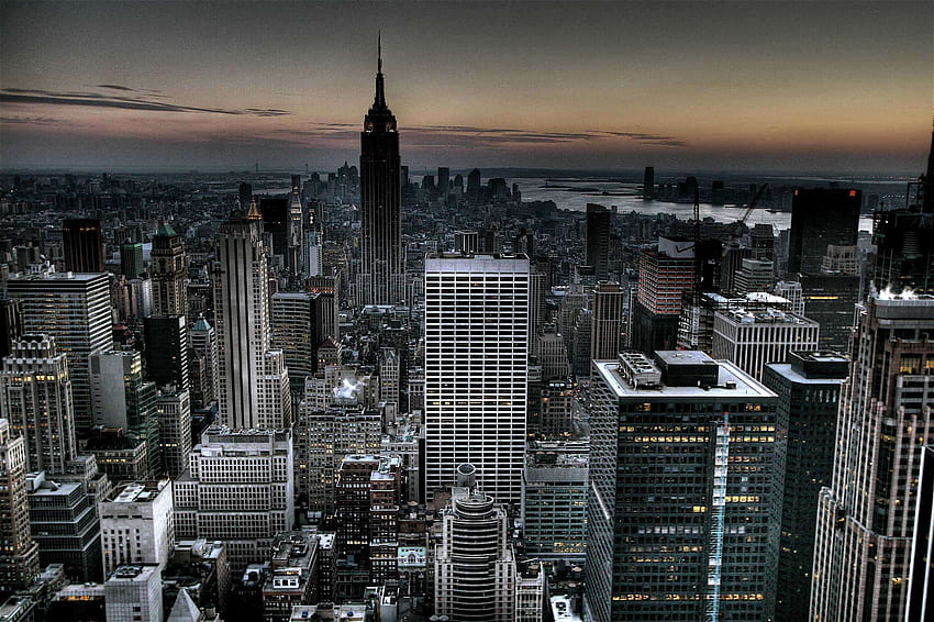 Nyc Gecesi, new york gece manzarası HD duvar kağıdı