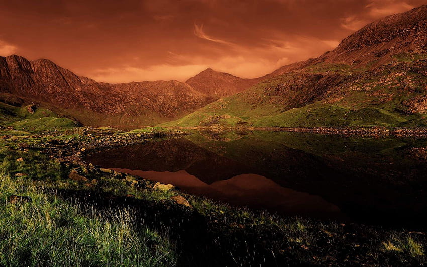 Mount Snowdon, Wales HD wallpaper