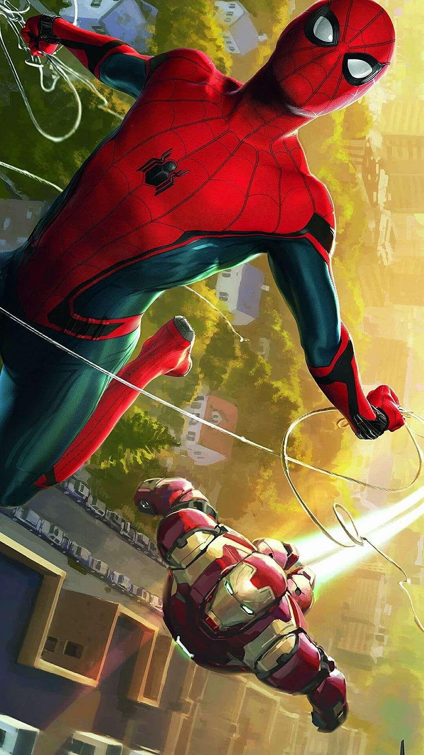 Spiderman Iron Man iPhone, uomo ragno e uomo di ferro Sfondo del telefono HD