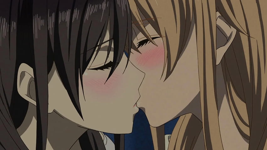 List of Yuri Anime Kisses, anime 2 girls best friends kiss HD wallpaper |  Pxfuel