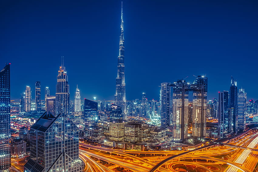 Burj Khalifa , Dubai, Skyscraper, Cityscape, Skyline, World, dubai skyline HD wallpaper
