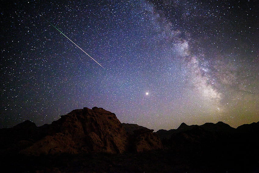 Olśniewający deszcz meteorytów Perseidów w 2018 r., deszcz meteorów Perseid w 2019 r. Tapeta HD