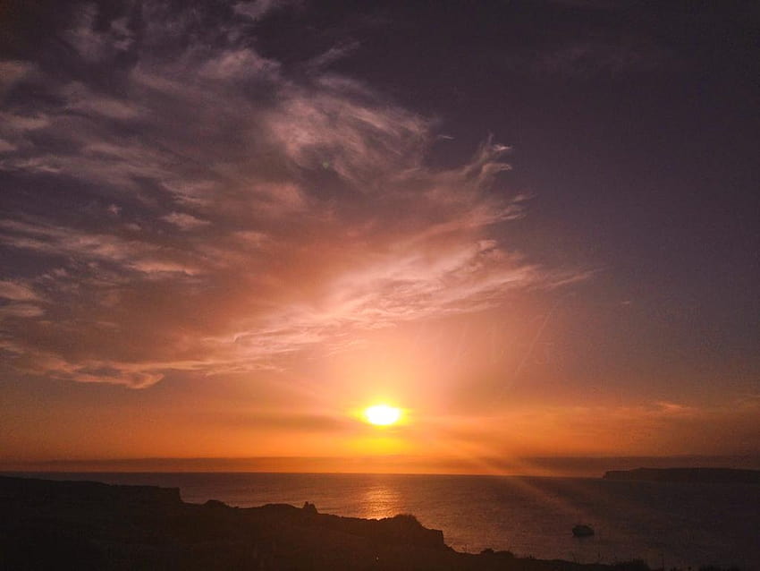 Gozo, Malta Sunrise Sunset Times, sunset watchtower seascape HD wallpaper