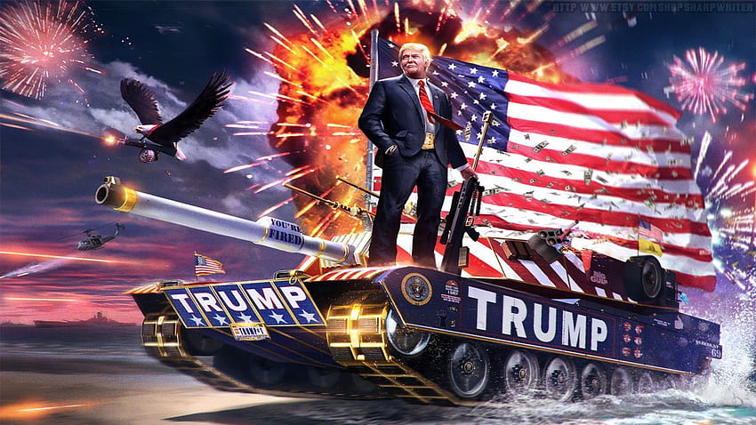 Das Trump-Panzer-Mem auf Cesar Sayocs Van wurde als Witz gemacht, sagt der Schöpfer, Donald-Trump-Mem HD-Hintergrundbild