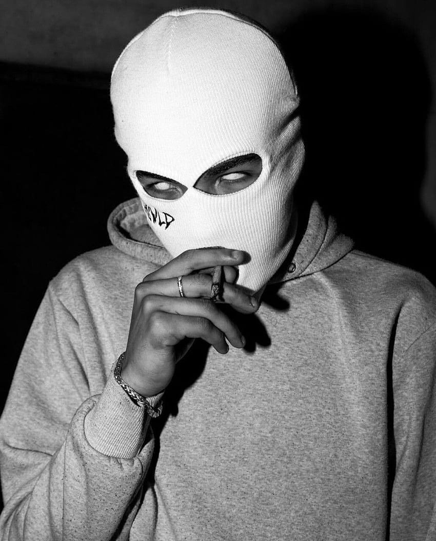 Dope Girl Mask on Dog, gangsterska maska ​​narciarska w estetyce Tapeta na telefon HD