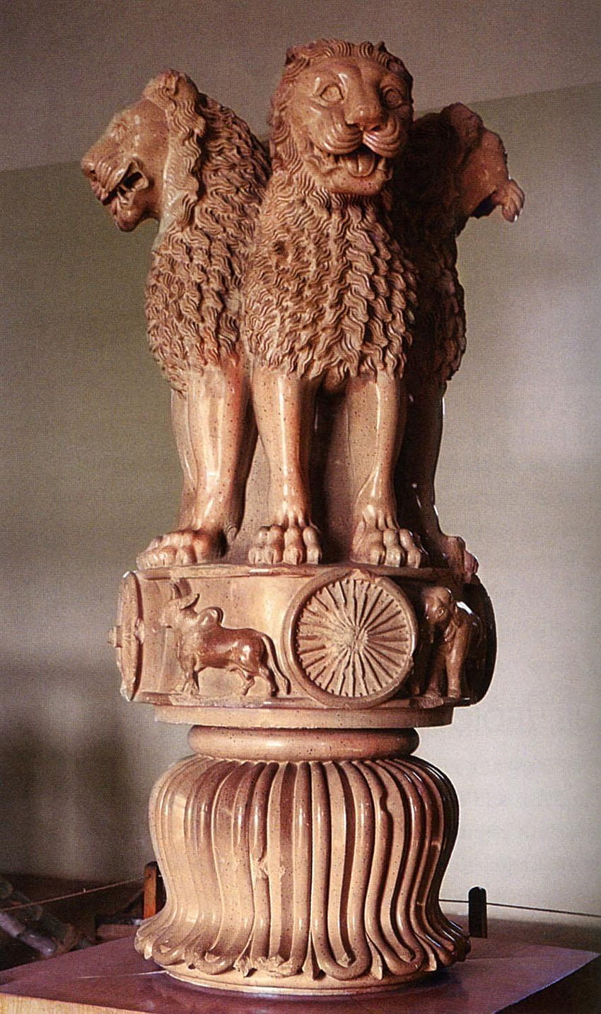 Capitale del leone, colonna di ashoka 3d Sfondo del telefono HD