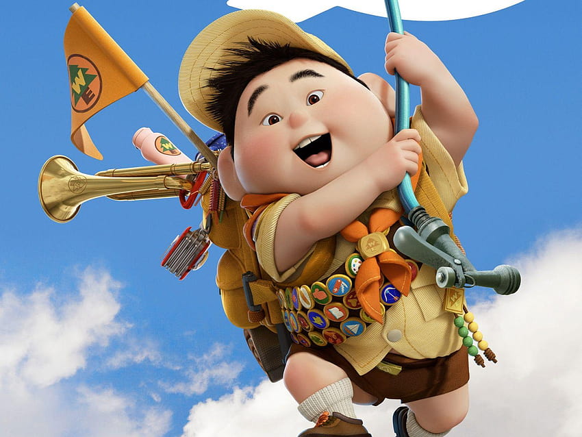 Russell Boy di Pixar's UP dalam format jpg untuk, happy boy Wallpaper HD