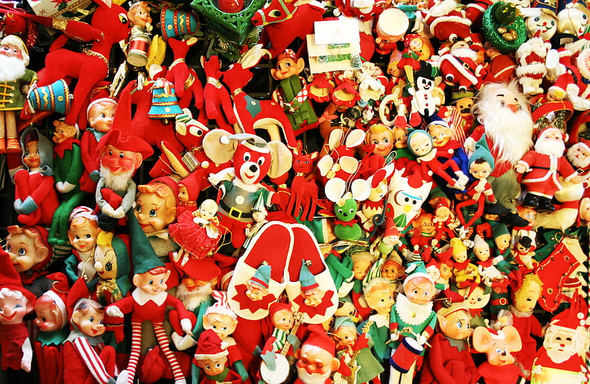 : Christmas, red, cute, Japan, vintage, Japanese, GNOME, kitsch, retro, Pixie, elf, ornaments, christmasornaments, vintagechristmas, vintagechristmasornaments 3187x2072, vintage retro christmas HD wallpaper
