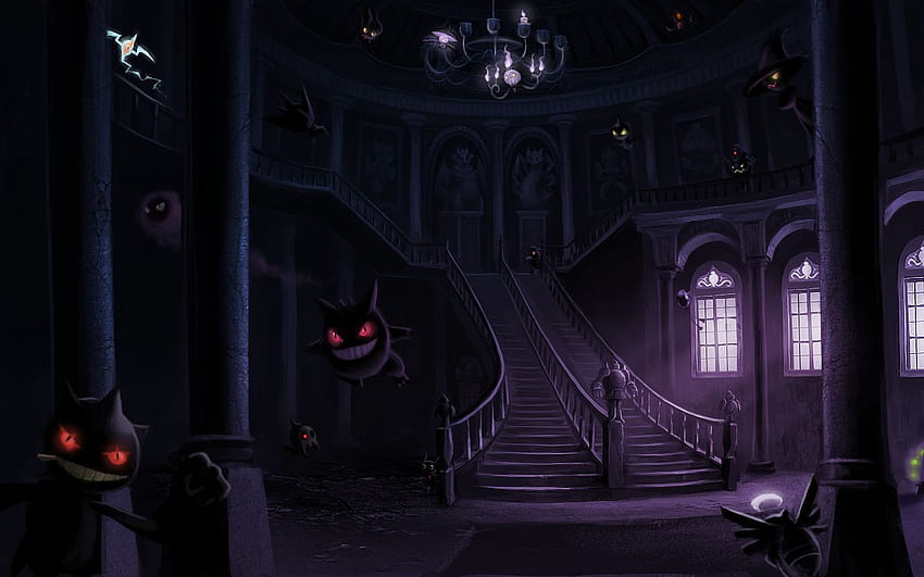 Best 3 Haunted Mansion Backgrounds on Hip, inside a scary house HD wallpaper