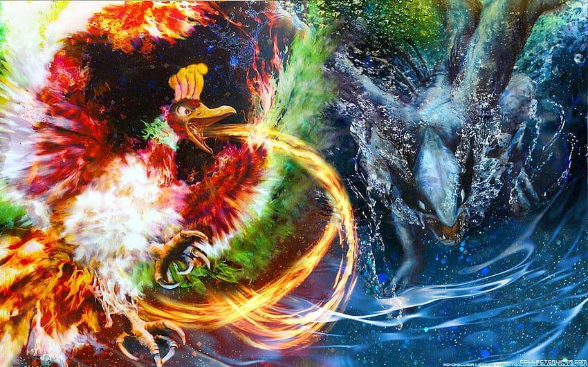 Badass Lugia/Ho、badass pokemon background 高画質の壁紙