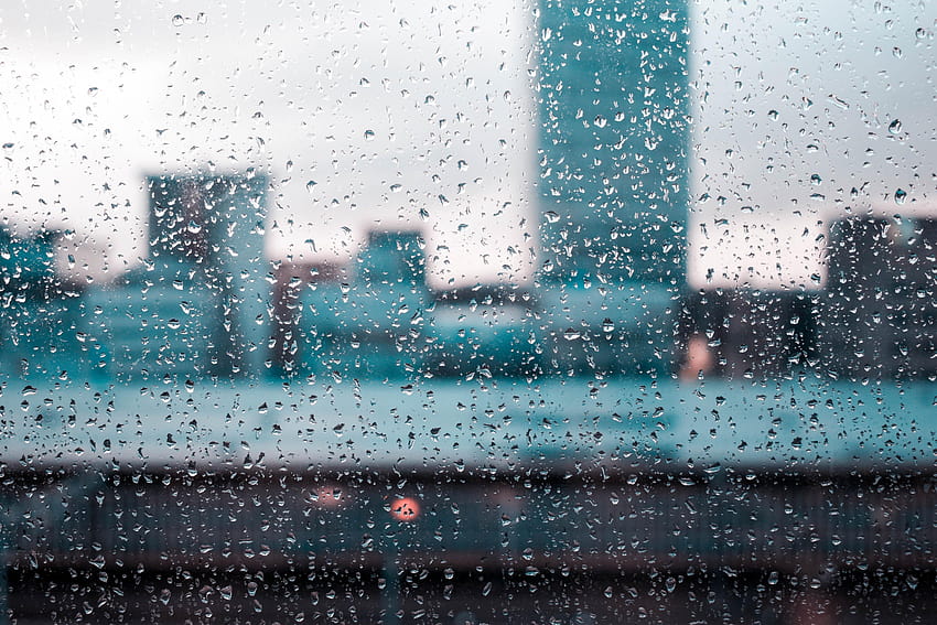 Rain, Glass, Drops, Blur, Window, water drops glass blur HD wallpaper