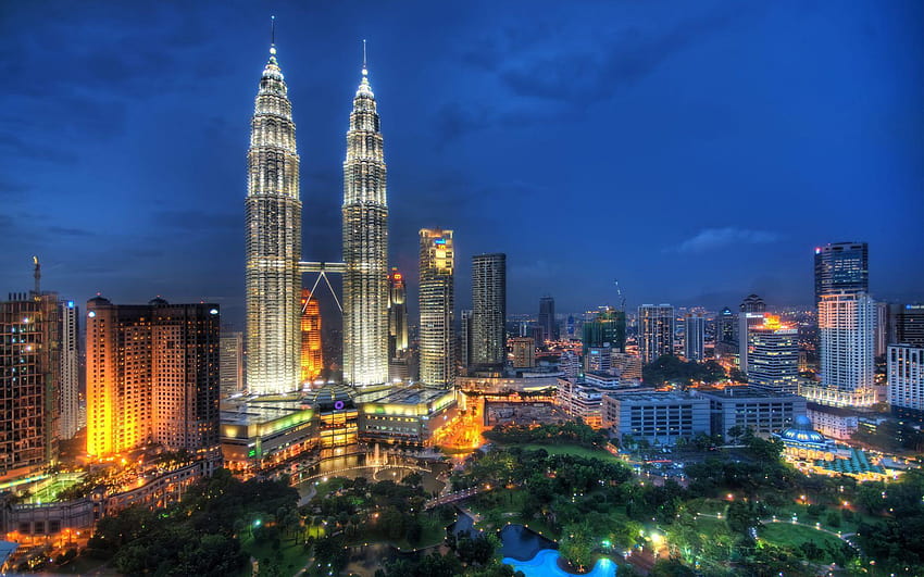 Menara Kembar, Kuala Lumpur, Malaysia Backgrounds Wallpaper HD