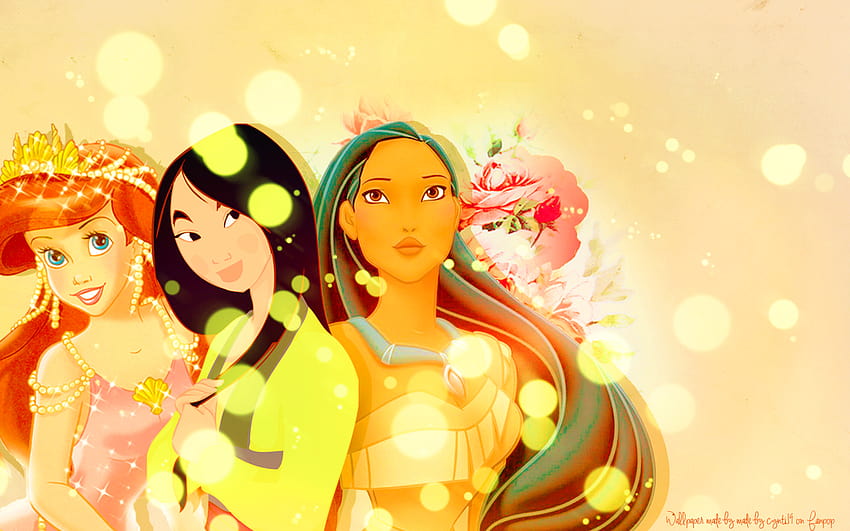 Prinzessin Ariel, Mulan und Pocahontas, Disney-Prinzessin Mulan HD-Hintergrundbild