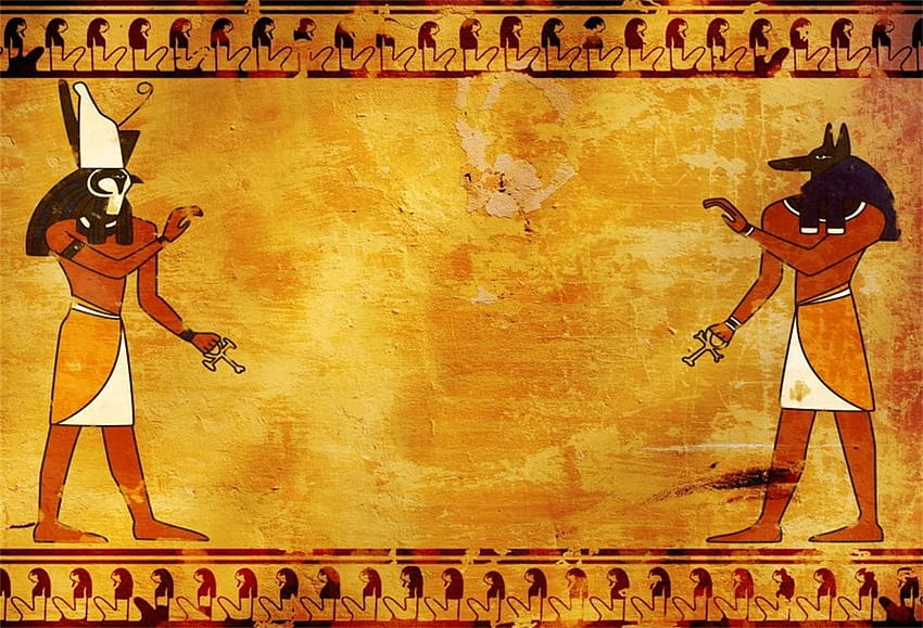 LFEEY 9x6ft Antiguos Dioses Egipcios Anubis y Horus Pergamino Grunge Pared Fresco Egipto Papiro Jeroglífico Historia Cultura s para Estudio de Viajes: Amazon.es: Electrónica fondo de pantalla
