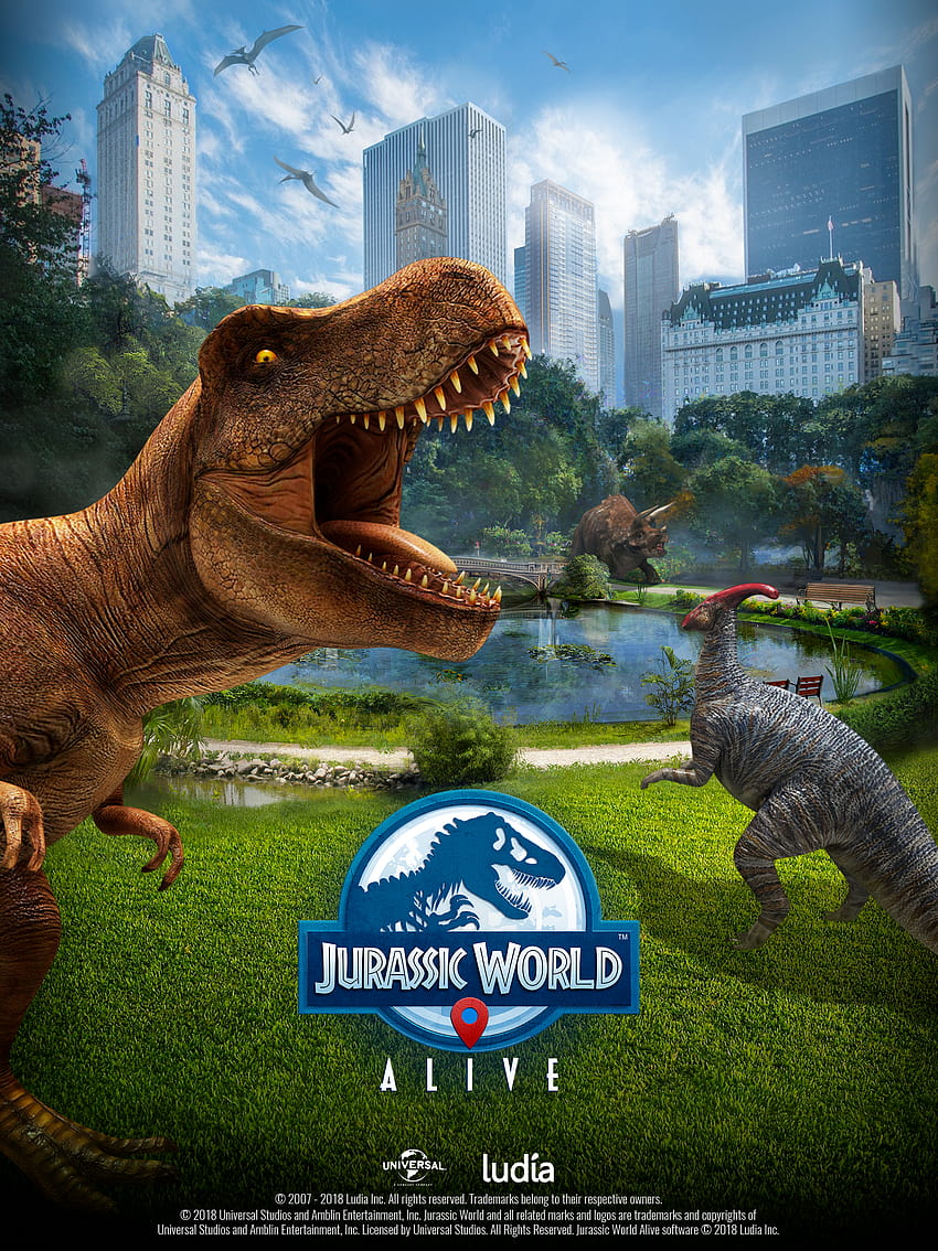 Patrząc na dinozaury Jurassic World Alive Tapeta na telefon HD