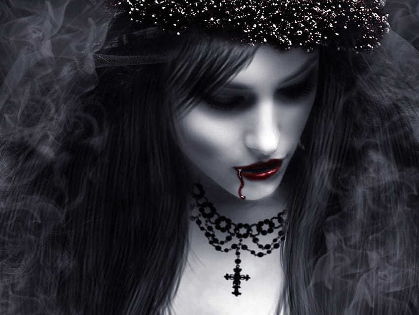 Готически вампир, вампирска хибридна естетика HD тапет