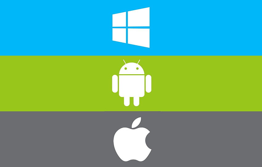 computer, strip, apple, logo, phone, emblem, windows, tablet, android, gadget, operating system , section hi HD wallpaper