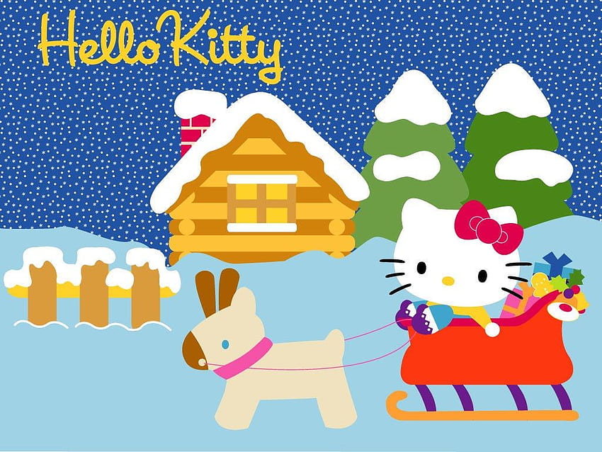 Welcome to Hello Kitty coloring pages, kitty christmas HD wallpaper