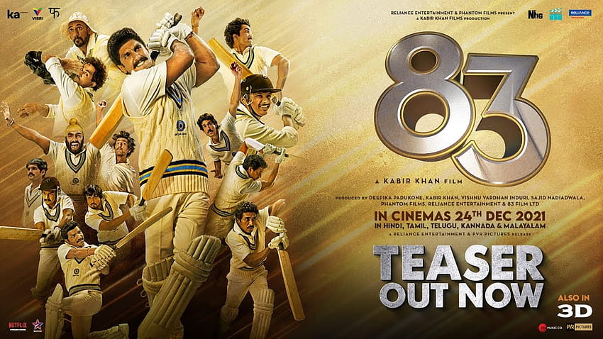 83 Нов плакат: Ранвир Сингх и екипът споделят поглед към филма на Индия, 83 HD тапет