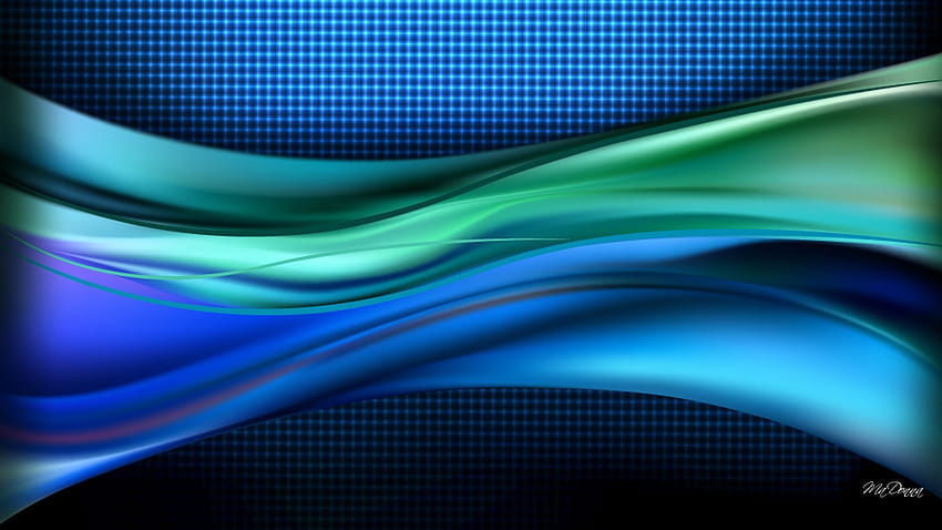 blue and green ,blue,green,aqua,electric blue,turquoise, green waves HD wallpaper