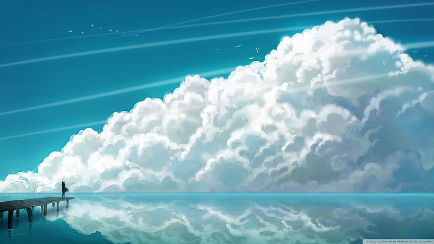 Na zewnątrz clipart piękne niebo, na zewnątrz clipart piękne niebo, piękne niebo anime Tapeta HD