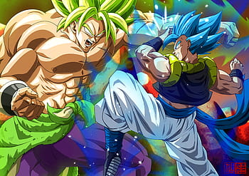 Dragon Ball Broly versus Gogeta Blue Poster 12inx18in