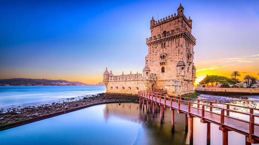 Lizbon'daki Belem Kulesi Turistik Cazibe Portekiz HD duvar kağıdı