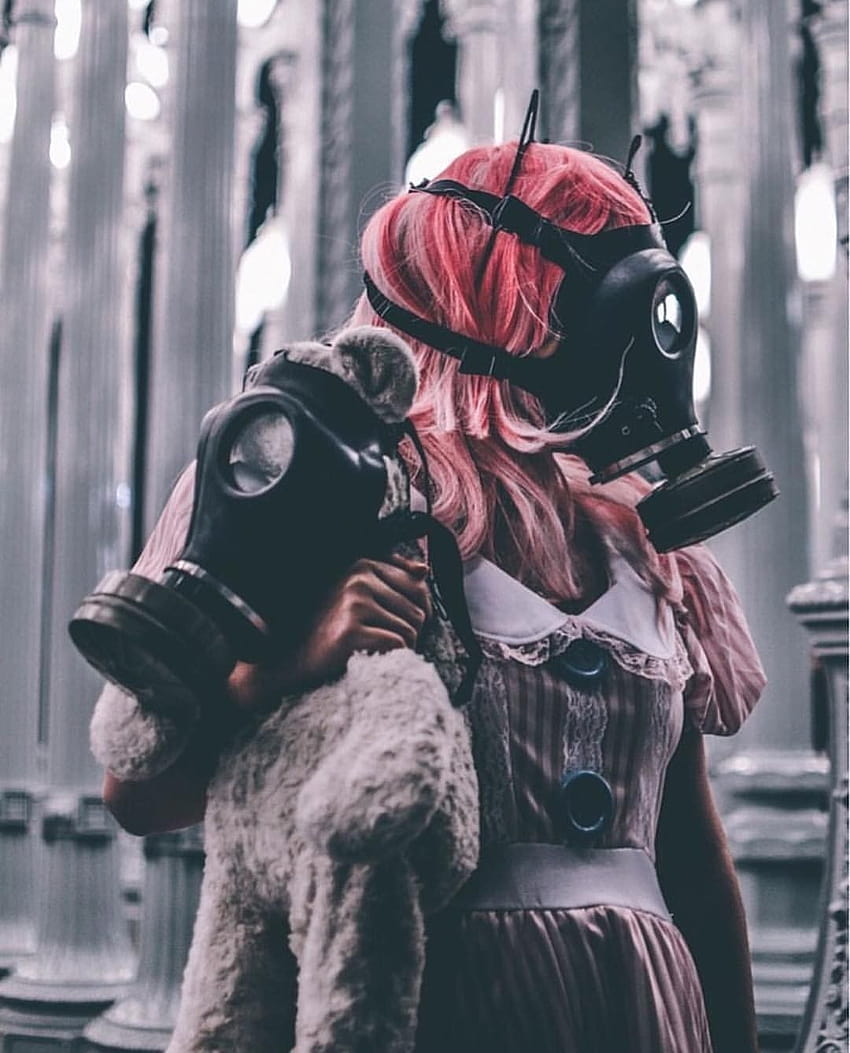 Gasmask, gas mask girl HD phone wallpaper