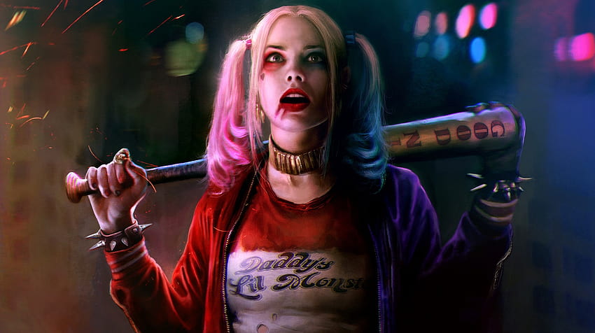 Harley Quinn, Margot Robbie, Pasukan Bunuh Diri, Film Wallpaper HD