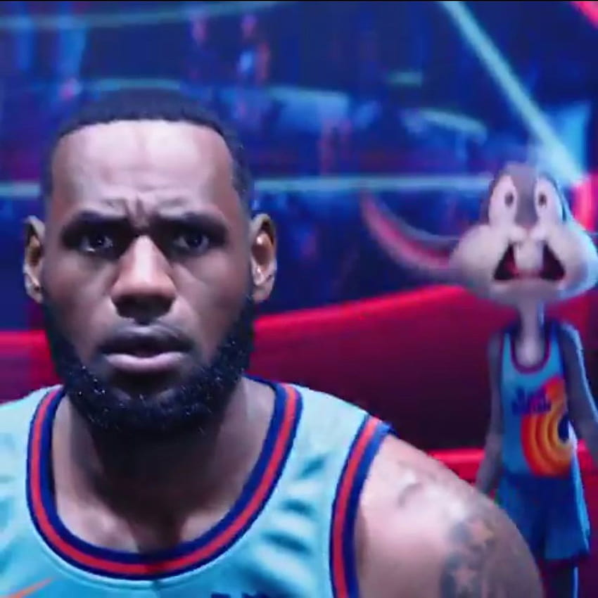 First clip of LeBron in 'Space Jam' is already a great NBA Twitter meme HD phone wallpaper