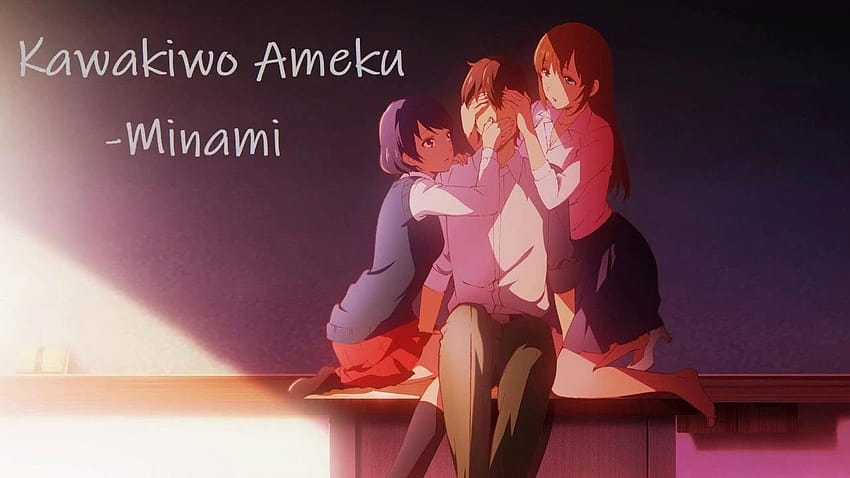Yurtiçi Kız Arkadaş, kanojo ile yerli anime yağmuru HD duvar kağıdı