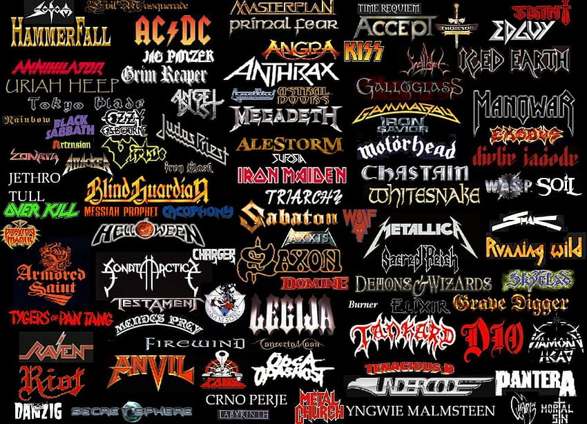 Bandas de heavy metal, logotipos de bandas de rock fondo de pantalla |  Pxfuel