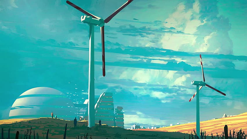 Windmills Raphael Lacoste sanat, Akrepler, sovietwave HD duvar kağıdı