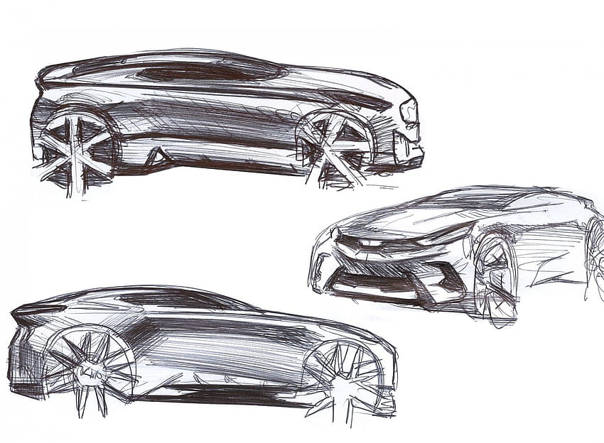 sketches of cars  step by step  Sky Rye Design