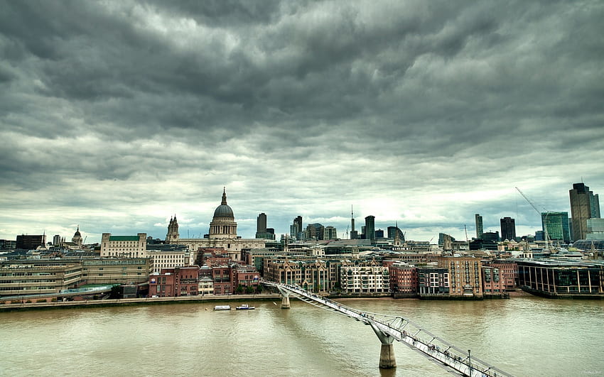 Londoner Millennium Bridge HD-Hintergrundbild