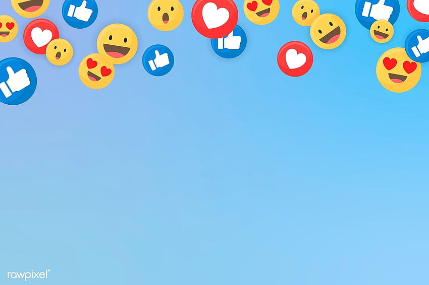 Ikon media sosial bertema perbatasan pada vektor latar belakang biru, media sosial Wallpaper HD