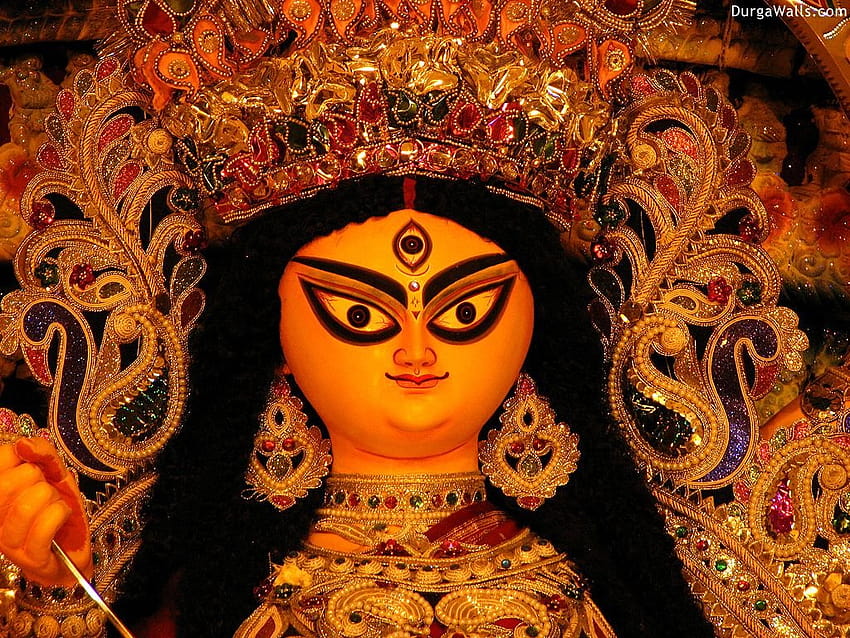 Durga Puja ใบหน้าของ durga maa วอลล์เปเปอร์ HD