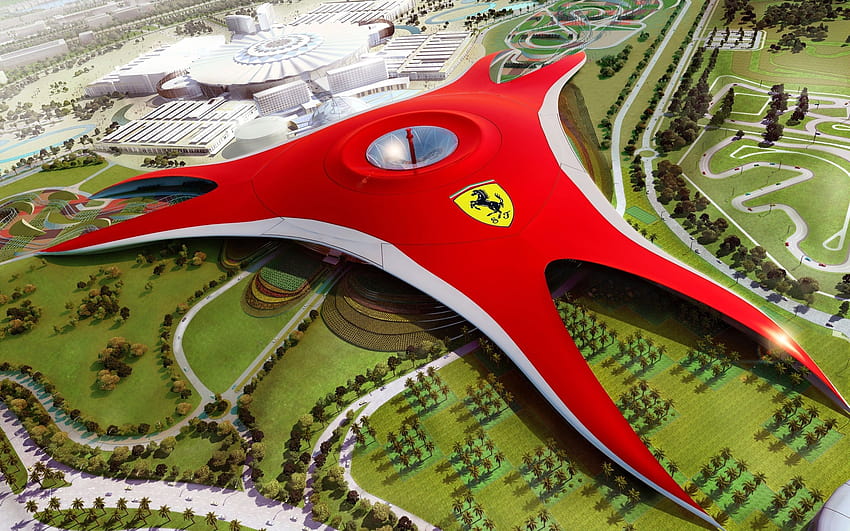 Ferrari World, Insel Yas aus Abu Dhabi, Insel HD-Hintergrundbild