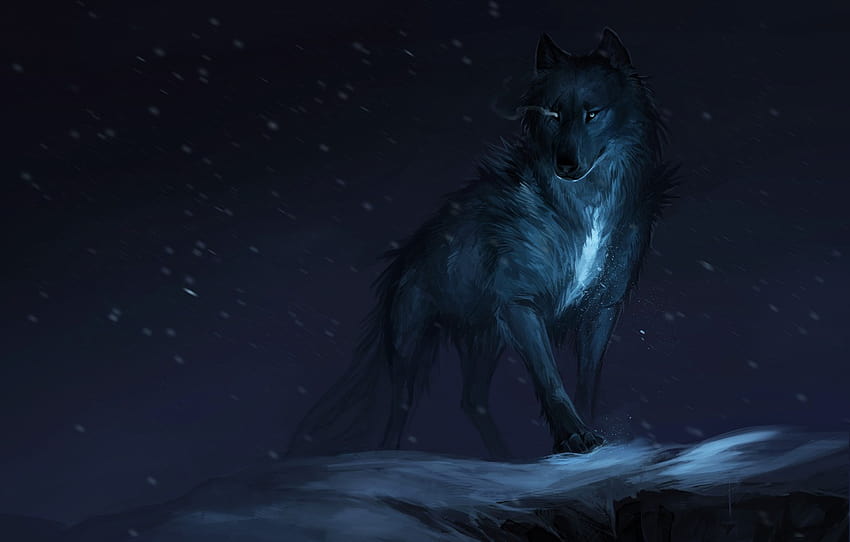 background, wolf, predator, beast , section фантастика, mythical wolf HD wallpaper